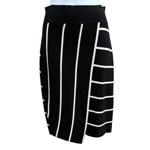 Bailey 44 Monochrome Striped Pencil Skirt